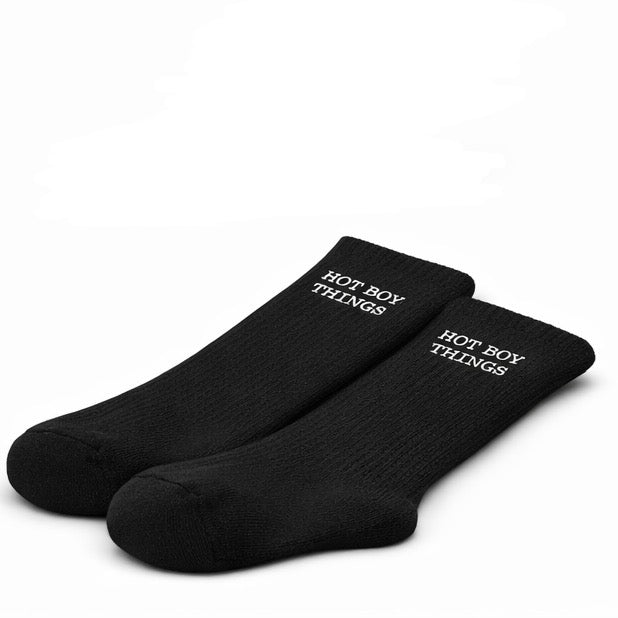 "Hot Boy Things" Socks (Black)