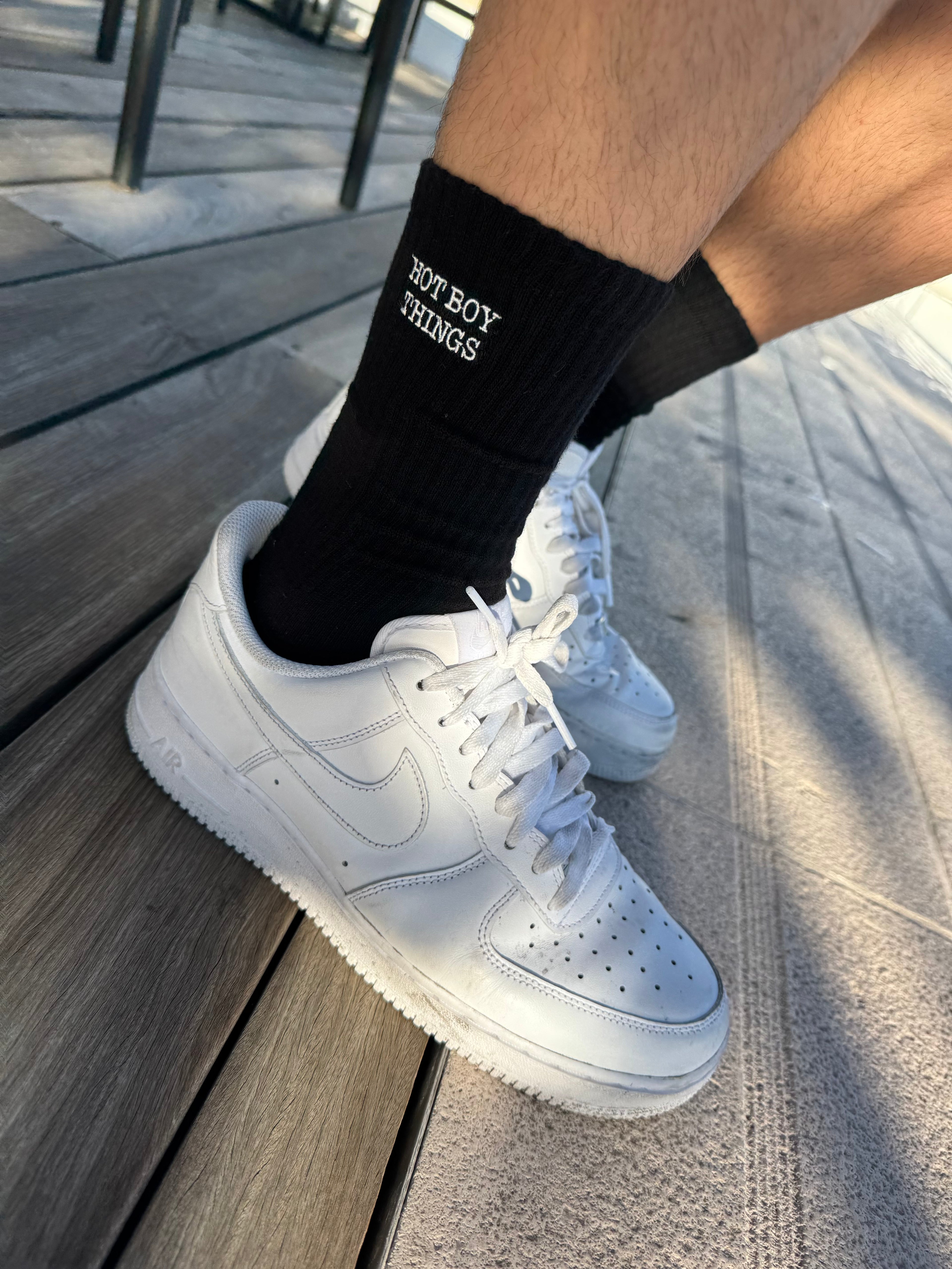 "Hot Boy Things" Socks (Black)